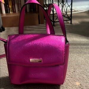 Kate Spade Pink Crossbody Bag with Shimmery Finish